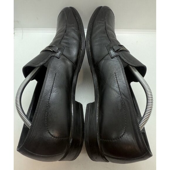 Hugo Boss Men's 10.5 Dikko Black Leather Dress Loafers Horsebit Logo 50200774 - Picture 5 of 9